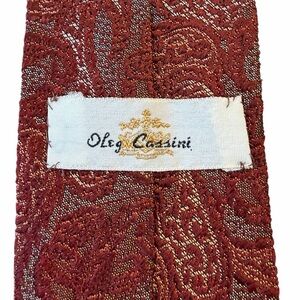 Oleg Cassini Burgundy Lace Textile Vintage Rare Brocade
